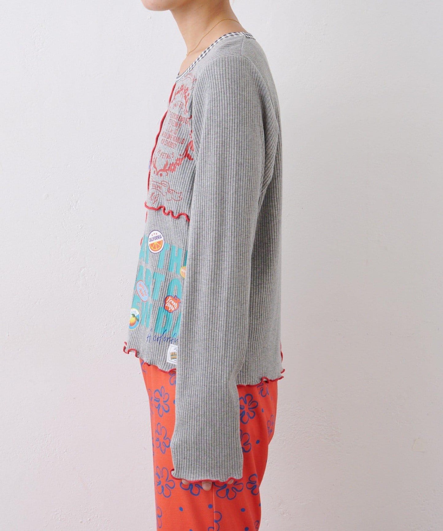 ★【HELLO.SANFRANCISCO/ハローサンフランシスコ】拼接印花上衣