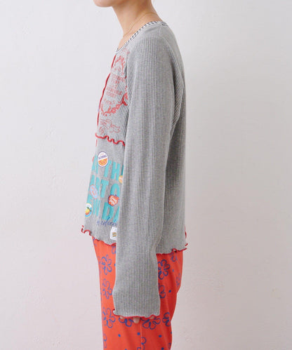 ★【HELLO.SANFRANCISCO/ハローサンフランシスコ】拼接印花上衣