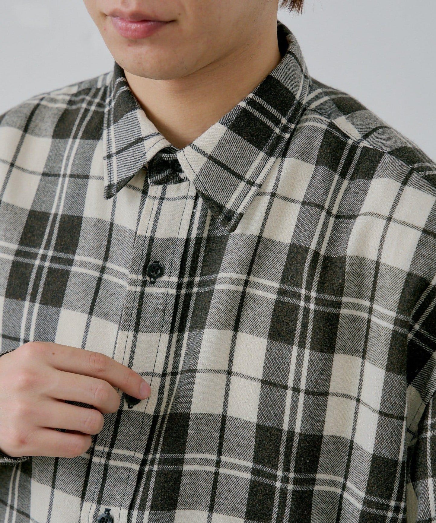 【WHIMSIC】酸洗法法蘭絨格子襯衫