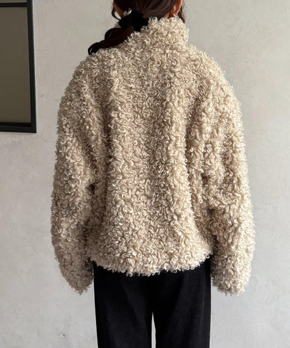 貴賓犬毛中長款夾克