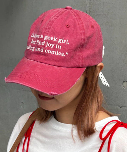 ★【HELLO.SANFRANCISCO/ハローサンフランシスコ】メッセージロゴ刺繍リボンキャップ