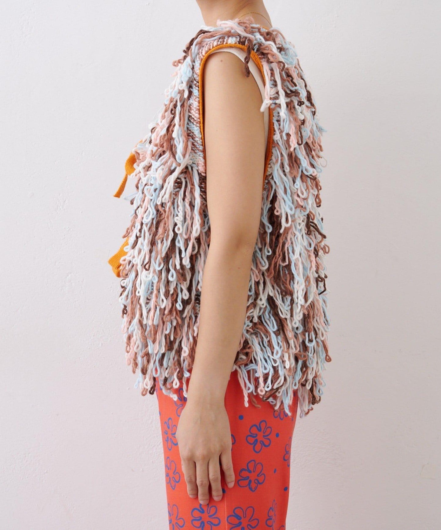 ★【HELLO.SANFRANCISCO/ハローサンフランシスコ】カラーループフリンジリボンベスト