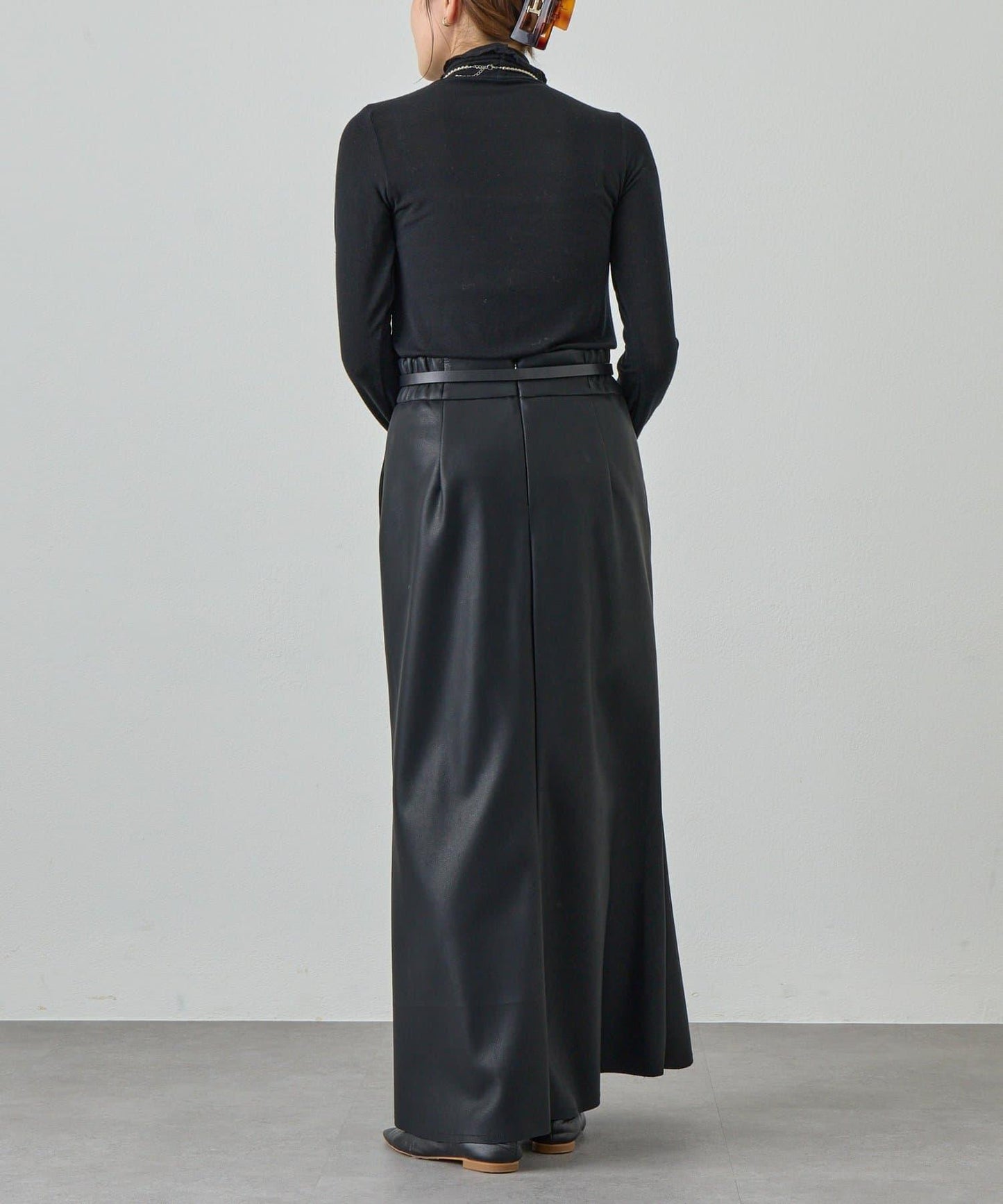 透視高領針織衫