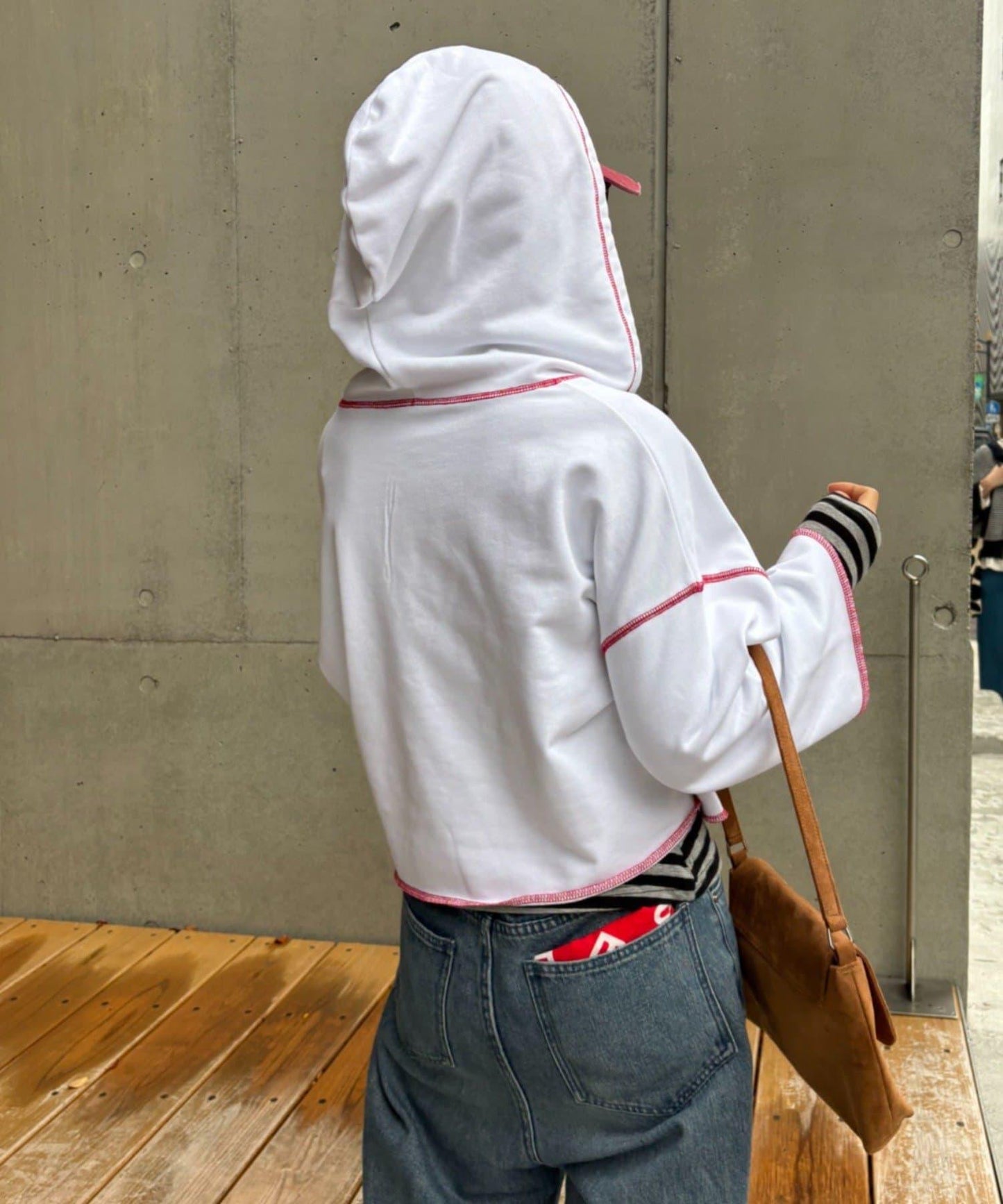 ★【HELLO.SANFRANCISCO/ハローサンフランシスコ】連帽印花衛衣