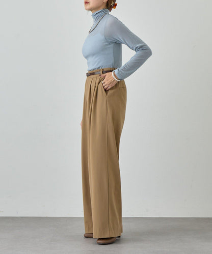 透視高領針織衫