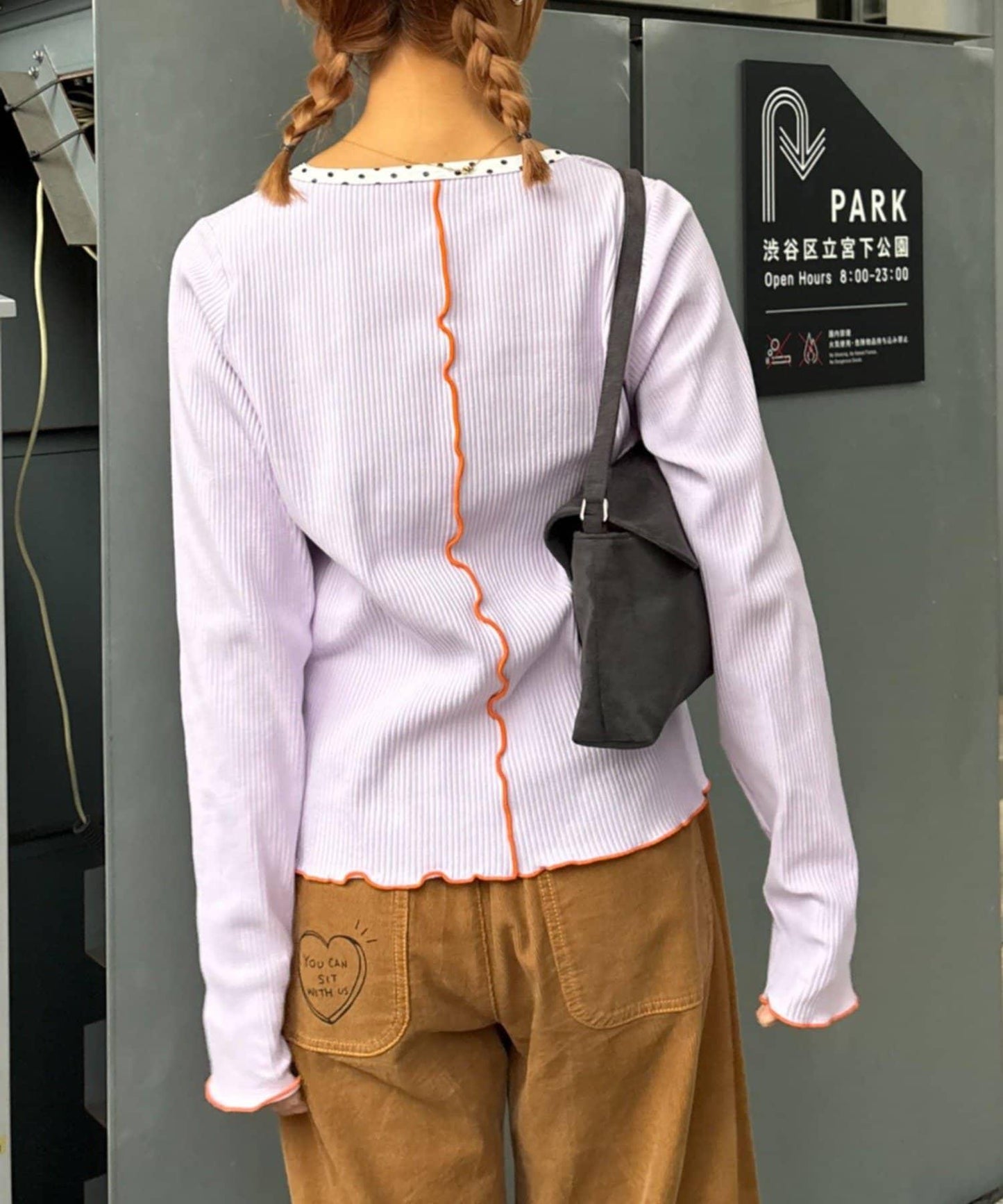 ★【HELLO.SANFRANCISCO/ハローサンフランシスコ】拼接印花上衣