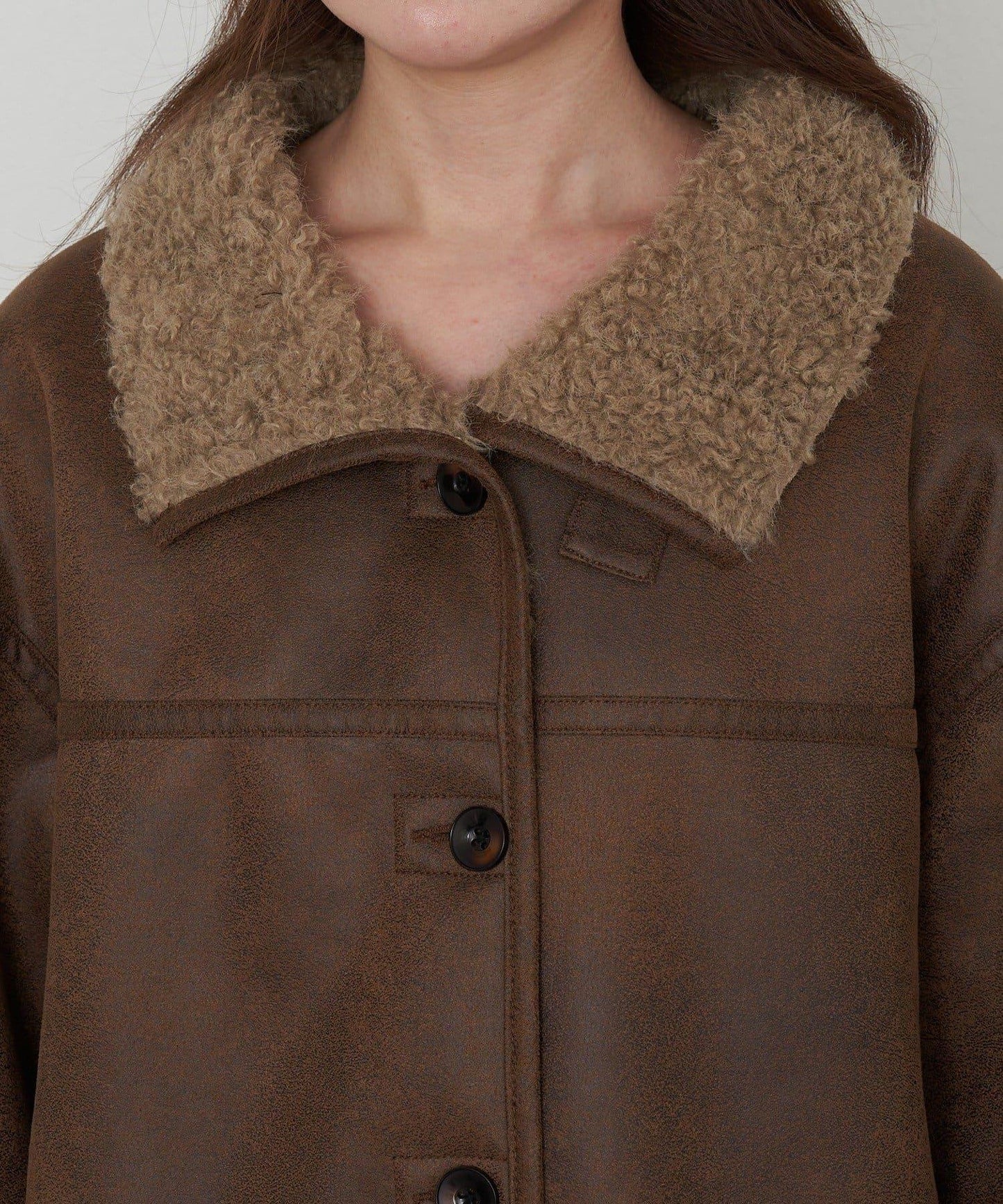 雙面穿仿羊羔毛大衣