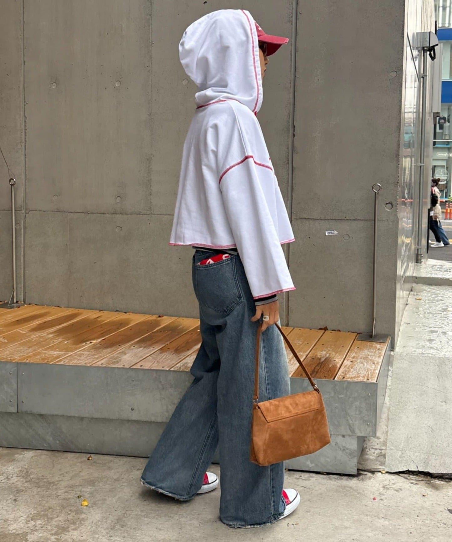 ★【HELLO.SANFRANCISCO/ハローサンフランシスコ】連帽印花衛衣