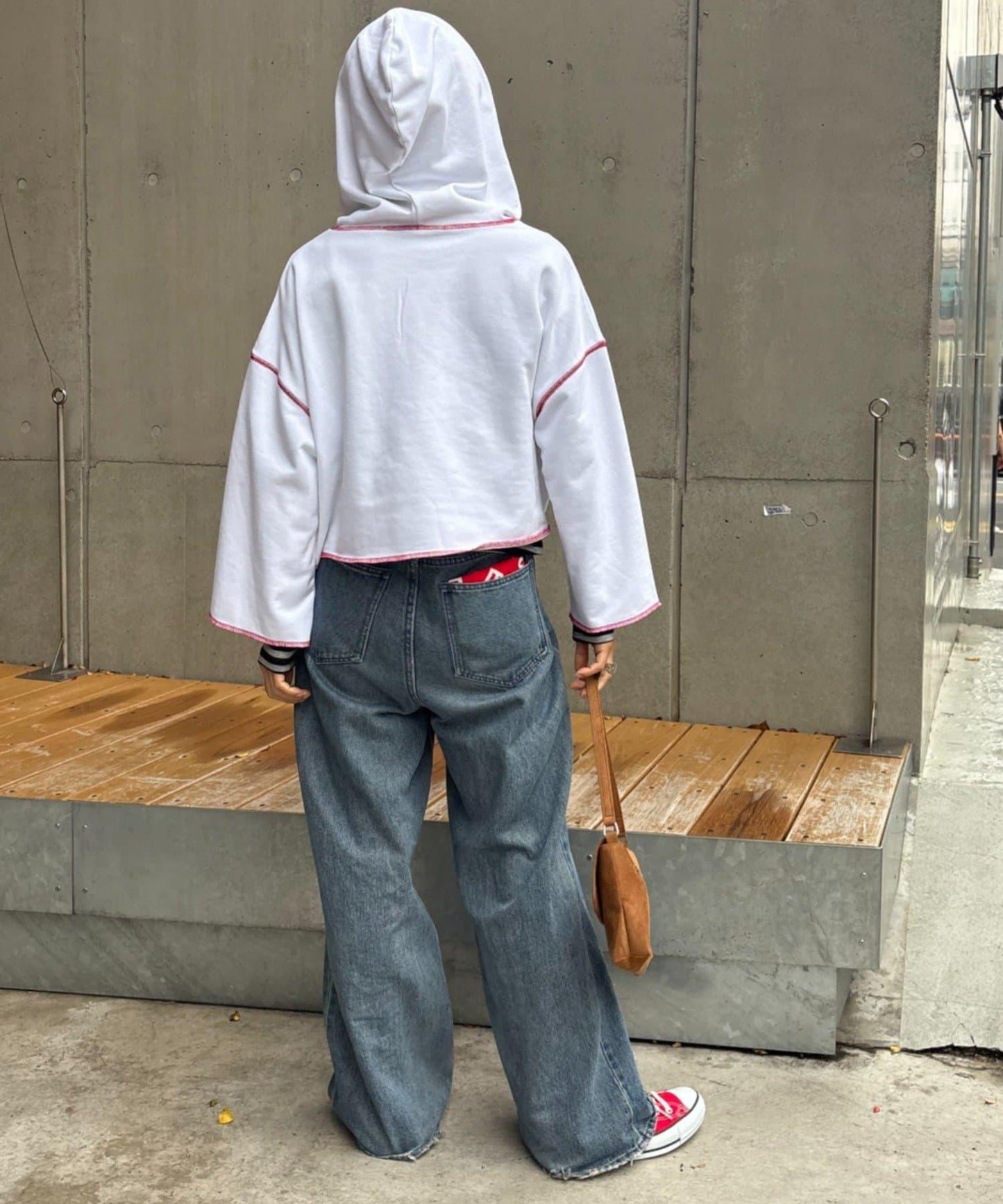 ★【HELLO.SANFRANCISCO/ハローサンフランシスコ】連帽印花衛衣