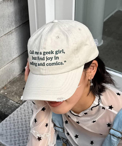 ★【HELLO.SANFRANCISCO/ハローサンフランシスコ】メッセージロゴ刺繍リボンキャップ