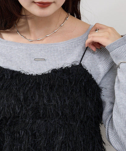 フェザーフリンジ キャミビスチェ