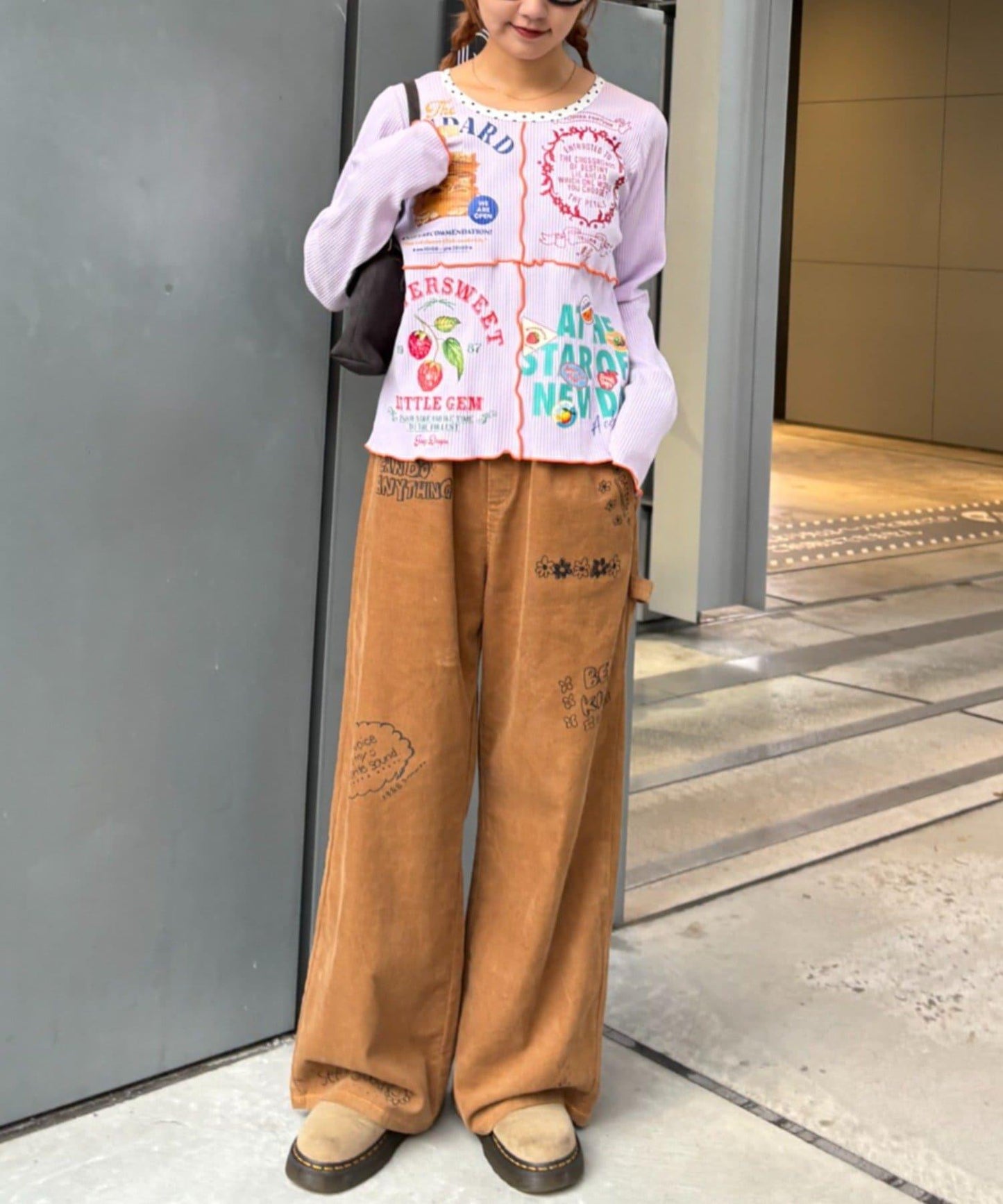 ★【HELLO.SANFRANCISCO/ハローサンフランシスコ】拼接印花上衣