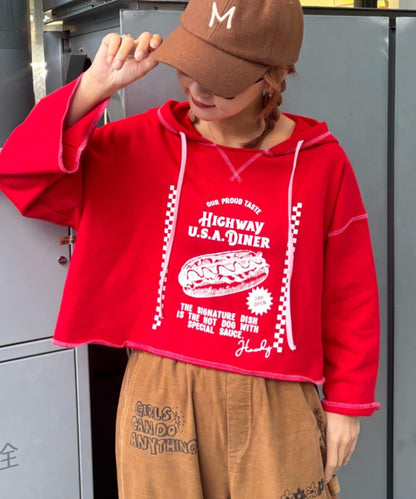 ★【HELLO.SANFRANCISCO/ハローサンフランシスコ】連帽印花衛衣