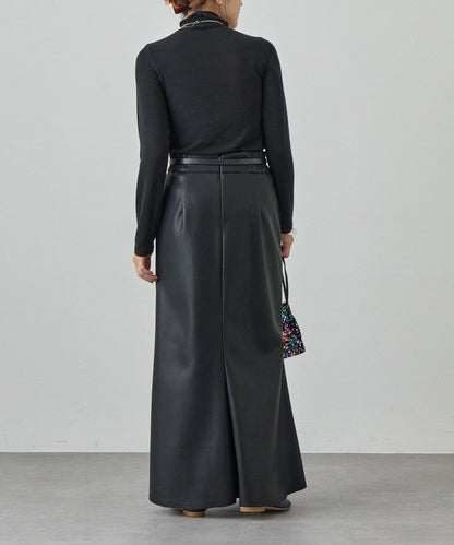 透視高領針織衫