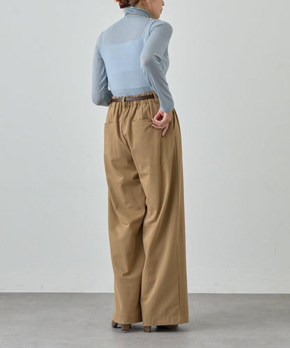 透視高領針織衫