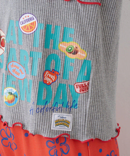 ★【HELLO.SANFRANCISCO/ハローサンフランシスコ】拼接印花上衣