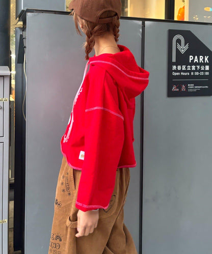 ★【HELLO.SANFRANCISCO/ハローサンフランシスコ】連帽印花衛衣