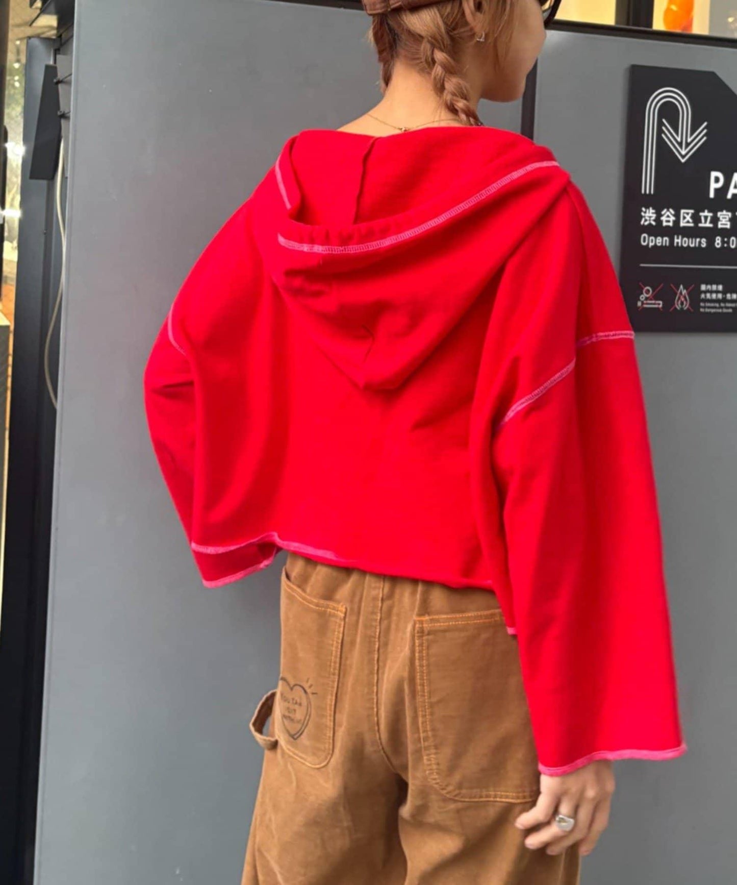 ★【HELLO.SANFRANCISCO/ハローサンフランシスコ】連帽印花衛衣