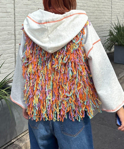 ★【HELLO.SANFRANCISCO/ハローサンフランシスコ】カラーループフリンジリボンベスト