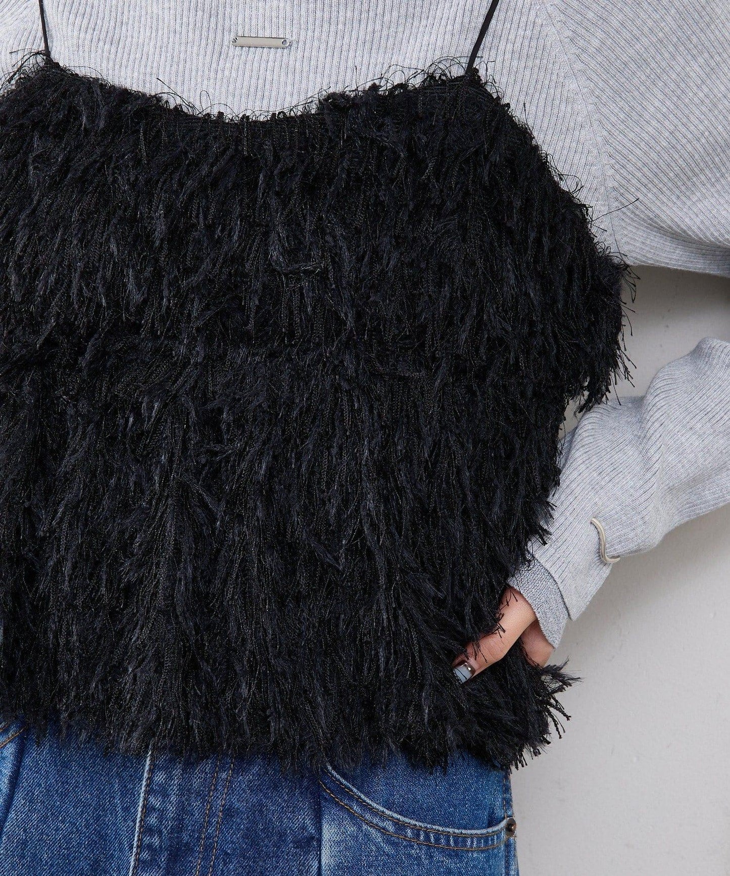 フェザーフリンジ キャミビスチェ