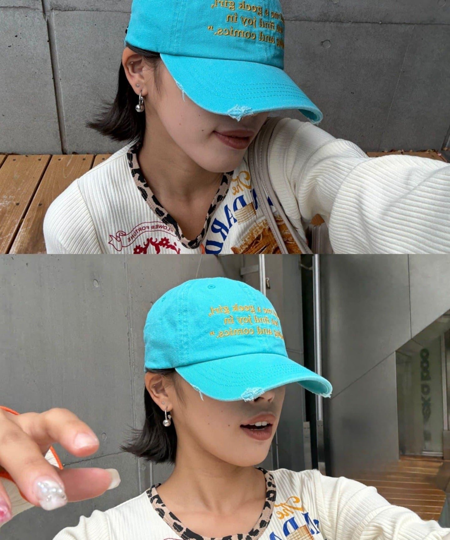 ★【HELLO.SANFRANCISCO/ハローサンフランシスコ】メッセージロゴ刺繍リボンキャップ