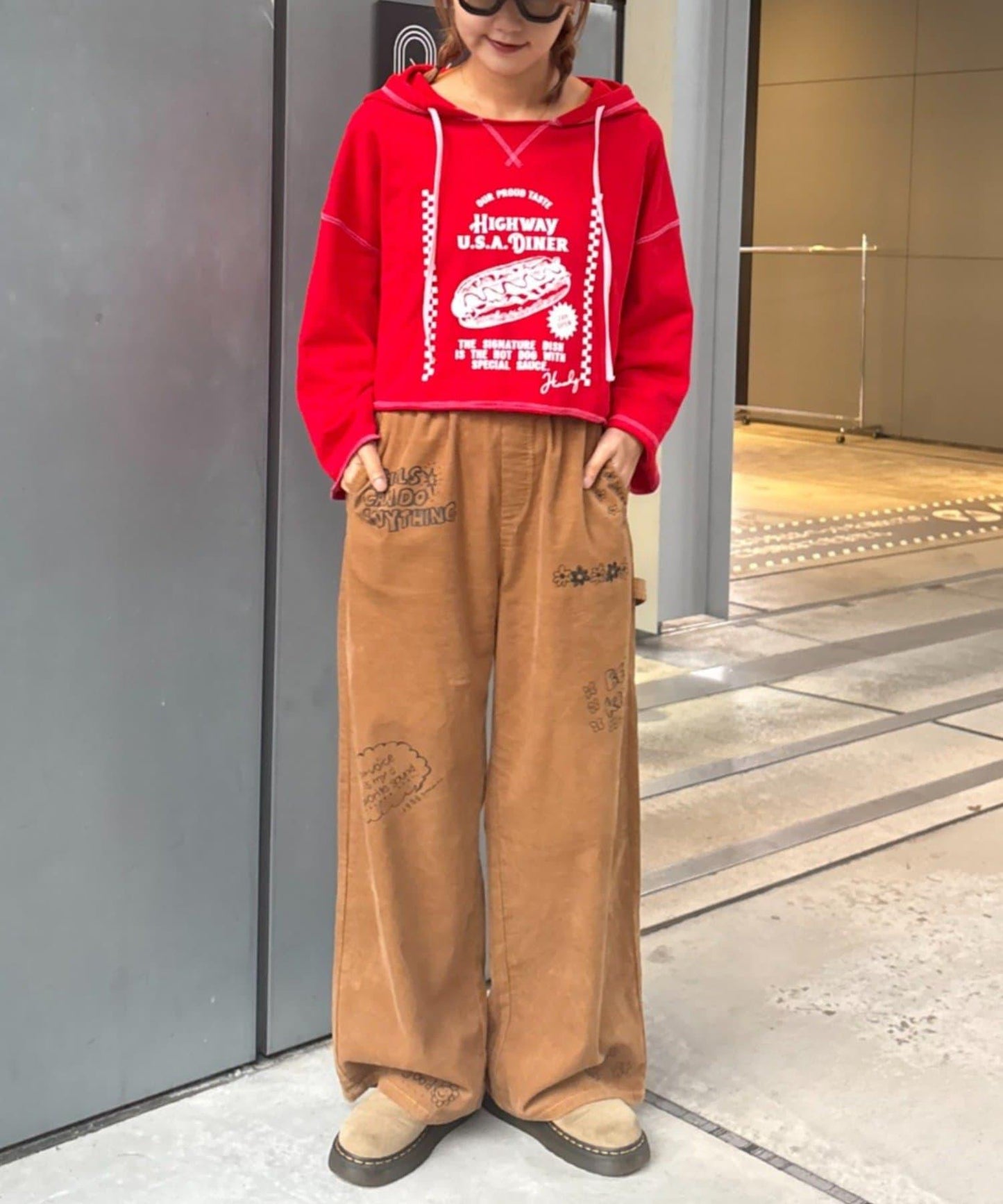 ★【HELLO.SANFRANCISCO/ハローサンフランシスコ】連帽印花衛衣