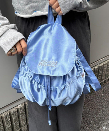 ★【HELLO.SANFRANCISCO/ハローサンフランシスコ】標誌刺繡緞面雙肩包