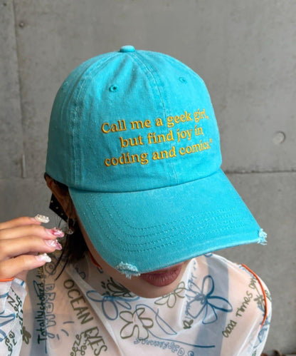 ★【HELLO.SANFRANCISCO/ハローサンフランシスコ】メッセージロゴ刺繍リボンキャップ