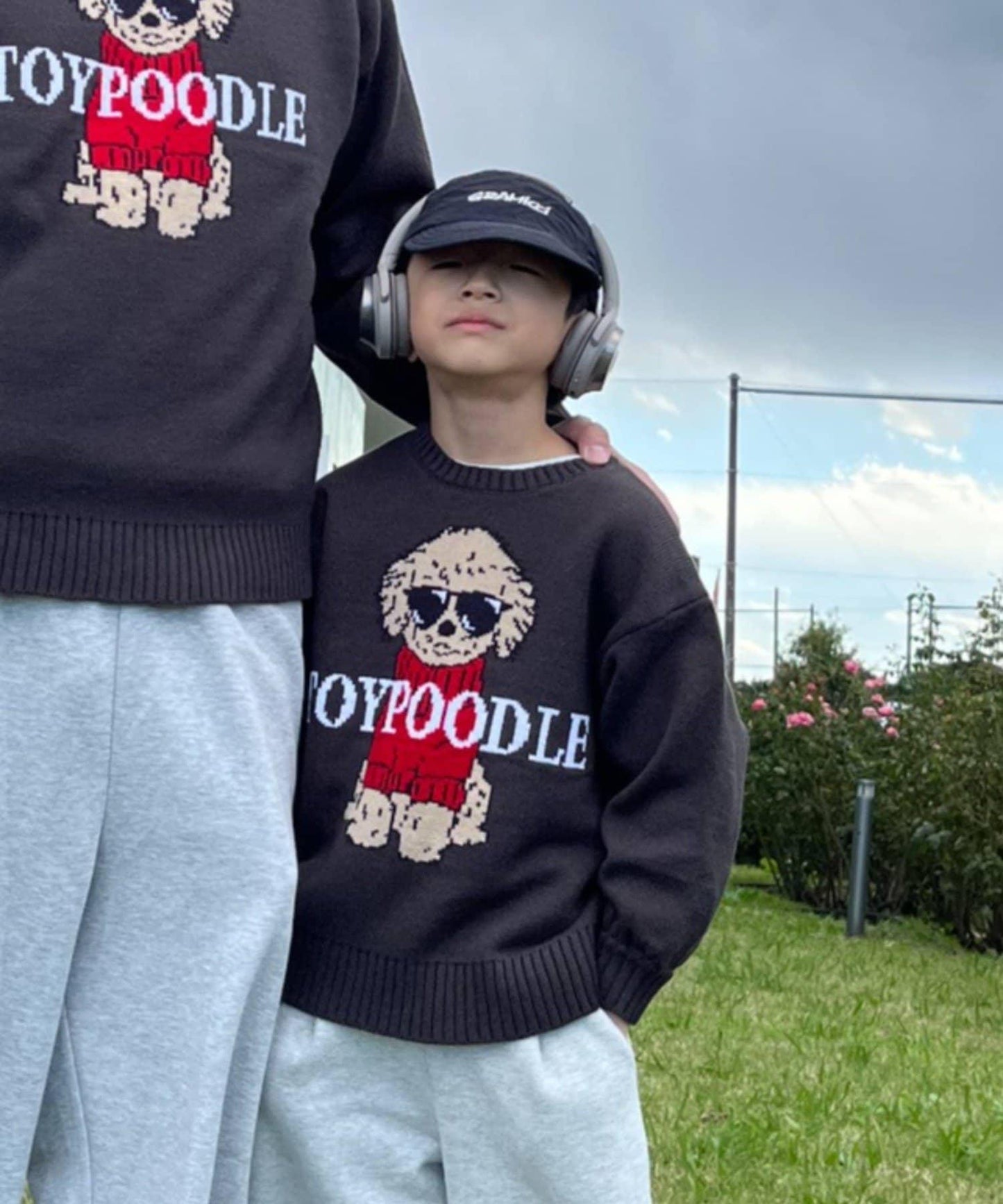 【KIDS】【有青少年尺碼】狗狗提花針織衫（OSORO）