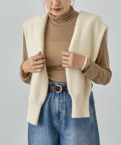 透視高領針織衫