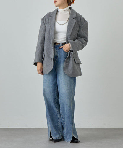 羊毛寬鬆西裝夾克