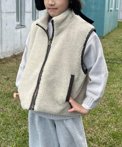 【KIDS】【有青少年尺碼】與媽媽同款！保暖輕盈多功能仿羊羔絨立領夾克