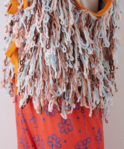 ★【HELLO.SANFRANCISCO/ハローサンフランシスコ】カラーループフリンジリボンベスト