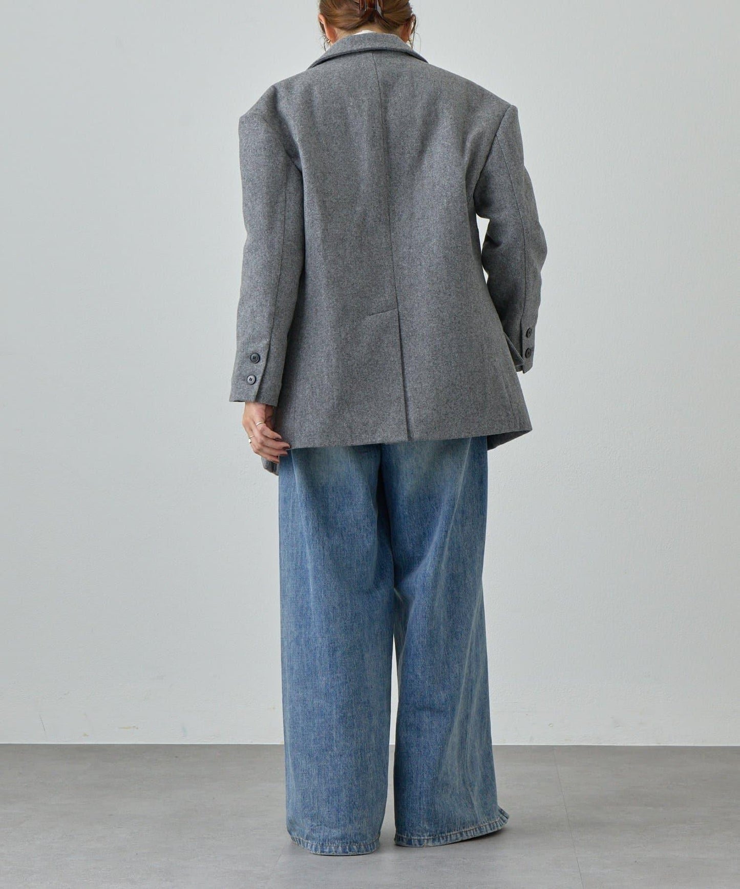 羊毛寬鬆西裝夾克