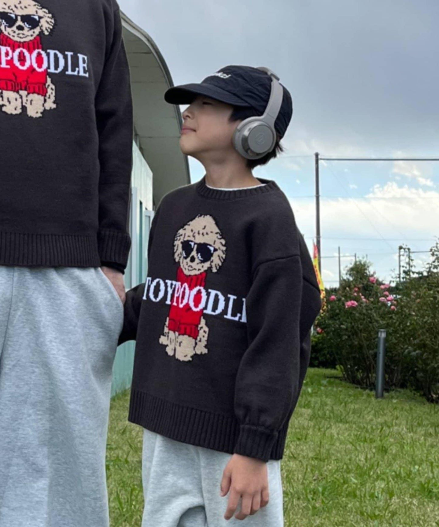 【KIDS】【有青少年尺碼】狗狗提花針織衫（OSORO）