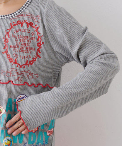 ★【HELLO.SANFRANCISCO/ハローサンフランシスコ】拼接印花上衣