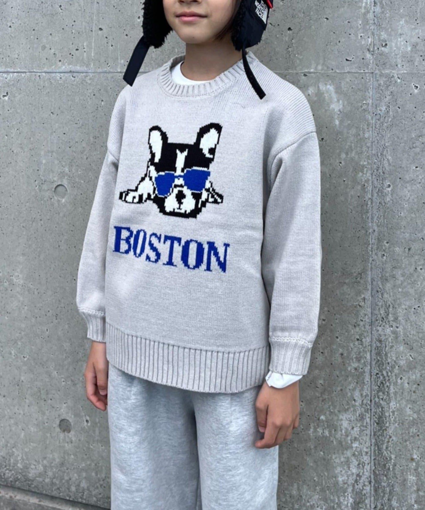 【KIDS】【有青少年尺碼】狗狗提花針織衫（OSORO）