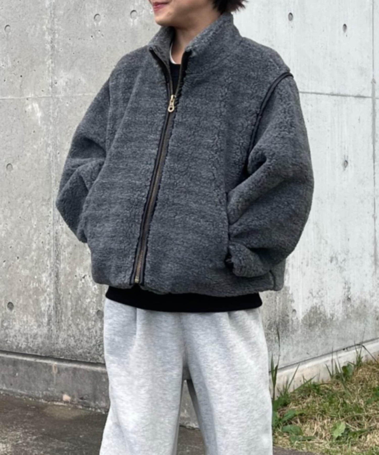 【KIDS】【有青少年尺碼】與媽媽同款！保暖輕盈多功能仿羊羔絨立領夾克