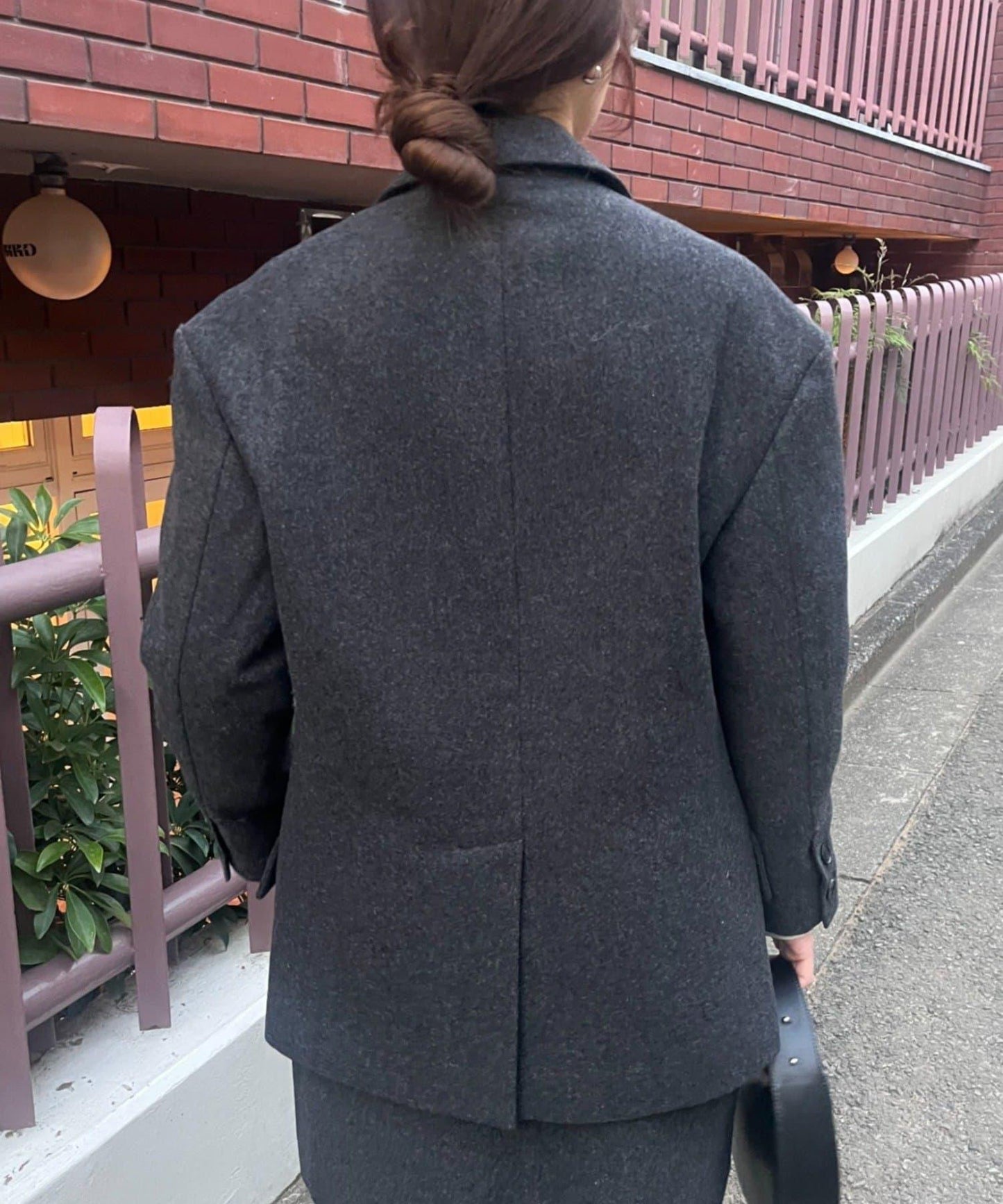 羊毛寬鬆西裝夾克