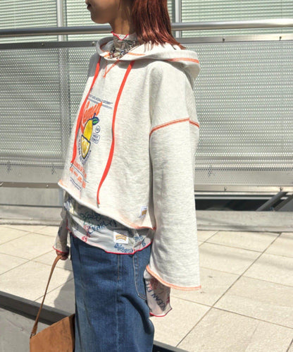 ★【HELLO.SANFRANCISCO/ハローサンフランシスコ】連帽印花衛衣