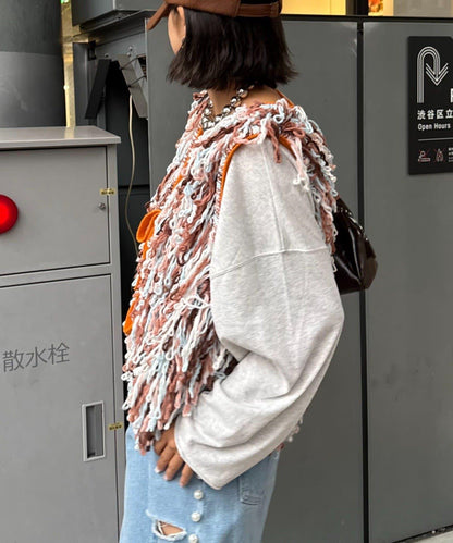 ★【HELLO.SANFRANCISCO/ハローサンフランシスコ】カラーループフリンジリボンベスト