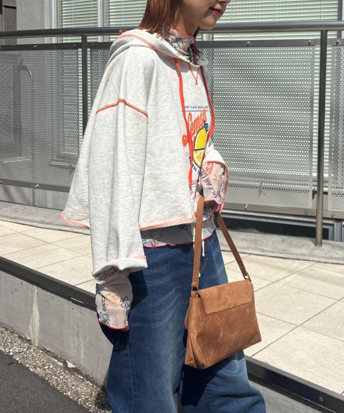 ★【HELLO.SANFRANCISCO/ハローサンフランシスコ】連帽印花衛衣