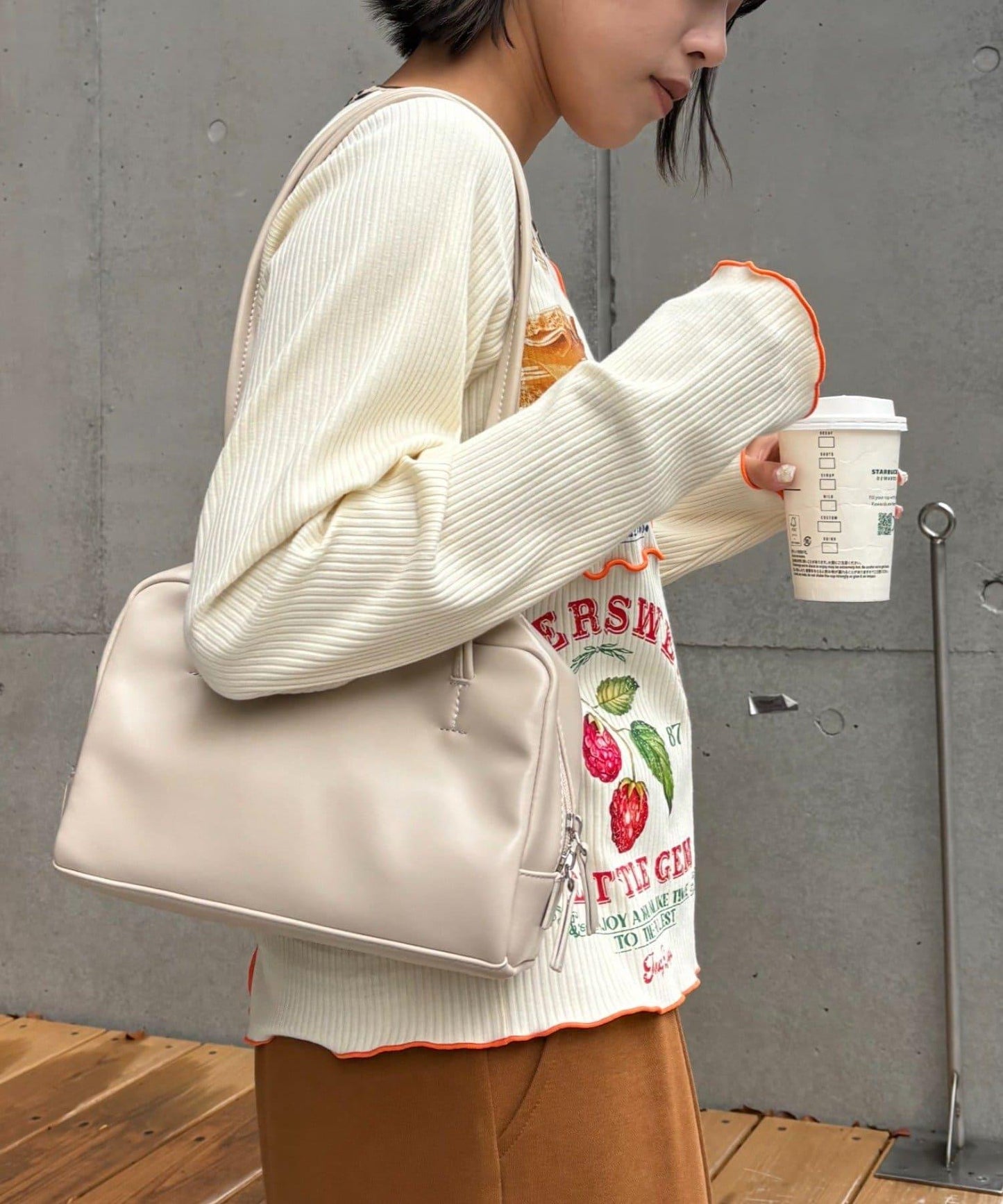 ★【HELLO.SANFRANCISCO/ハローサンフランシスコ】拼接印花上衣