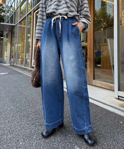 日常寬鬆牛仔褲