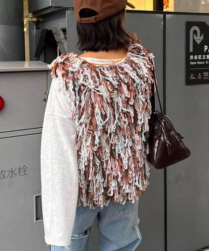 ★【HELLO.SANFRANCISCO/ハローサンフランシスコ】カラーループフリンジリボンベスト