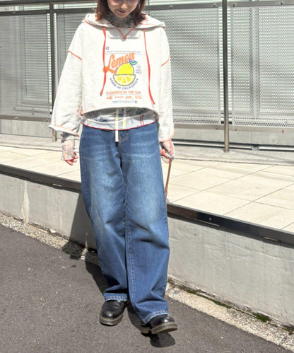 ★【HELLO.SANFRANCISCO/ハローサンフランシスコ】連帽印花衛衣