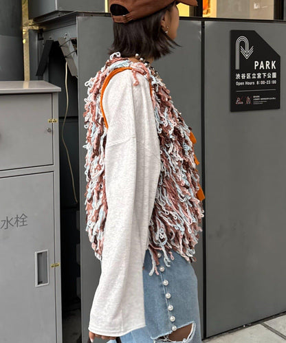 ★【HELLO.SANFRANCISCO/ハローサンフランシスコ】カラーループフリンジリボンベスト