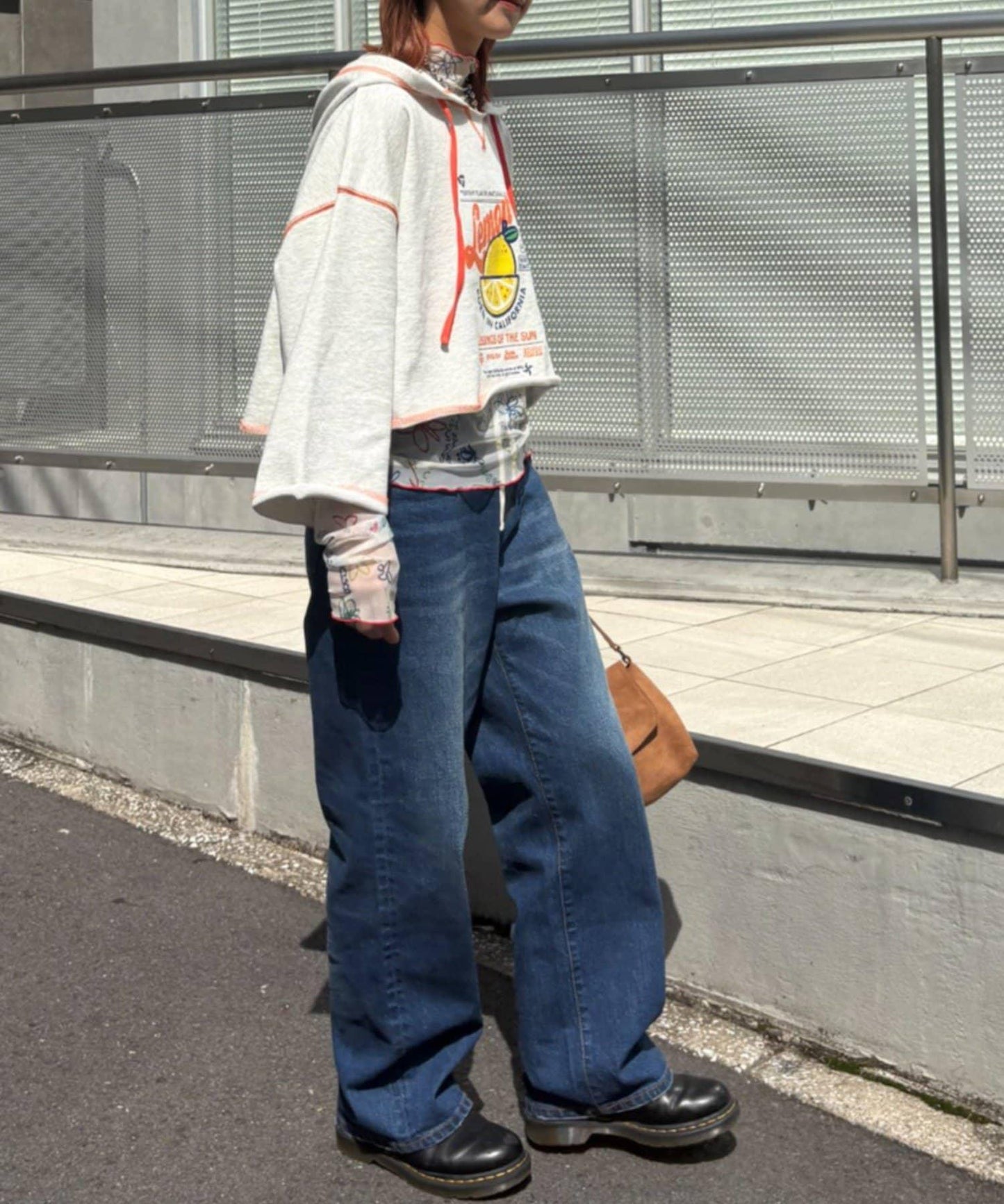 ★【HELLO.SANFRANCISCO/ハローサンフランシスコ】連帽印花衛衣