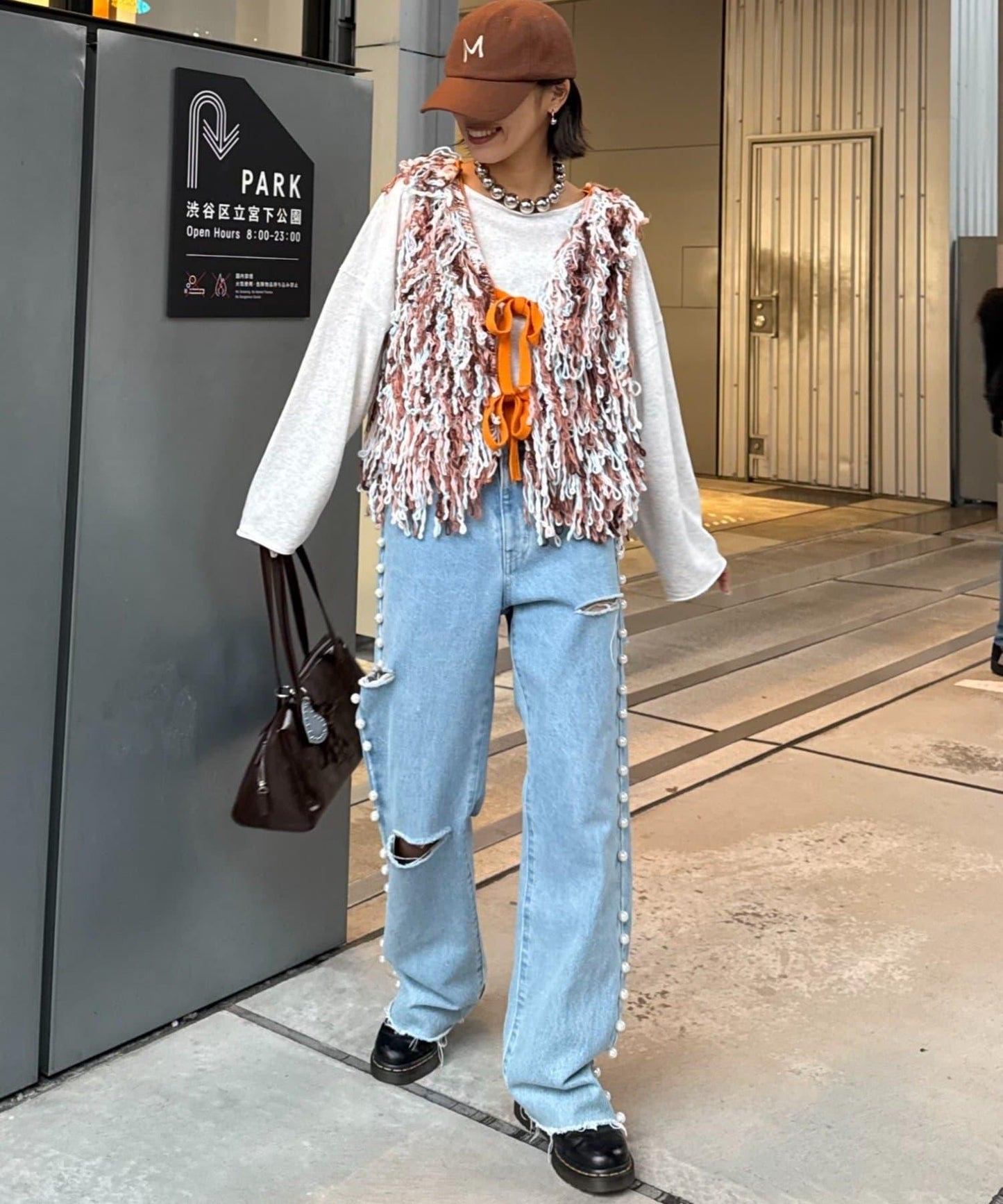 ★【HELLO.SANFRANCISCO/ハローサンフランシスコ】カラーループフリンジリボンベスト