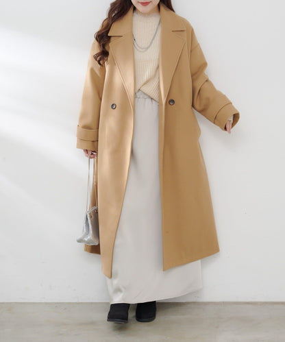 羊毛感雙排扣切斯特大衣